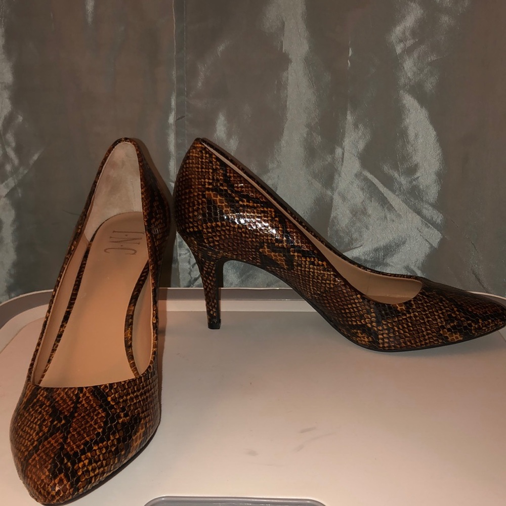 I.N.C. Snakeskin heels